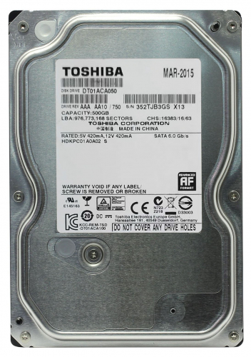 Жесткий диск Toshiba HDKPC01A0A02 500Gb 7200 SATAIII 3,5" HDD