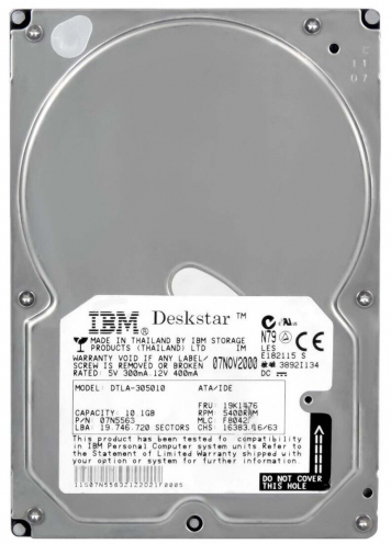 Жесткий диск IBM 07N4117 10,1Gb 5400 IDE 3.5" HDD