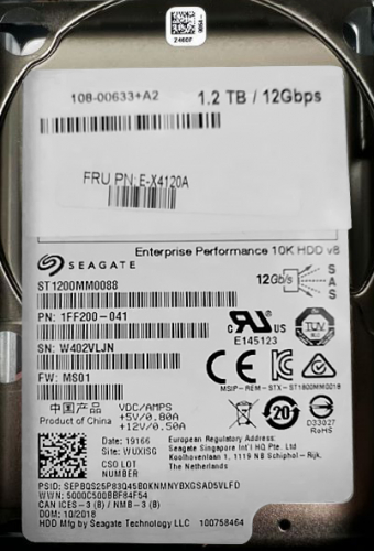 Жесткий диск Network Appliance 108-00633+A2 1.2Tb 10520 SAS 2,5" HDD