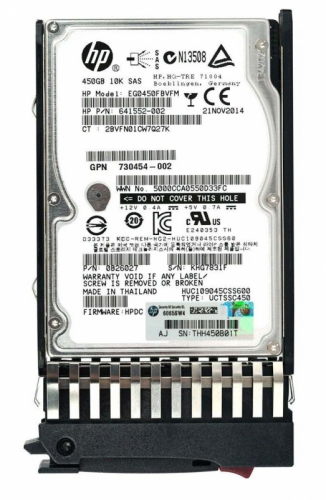 Жесткий диск HP EG0450FBVFM 450Gb 10000 SAS 2,5" HDD