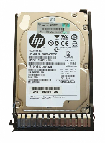 Жесткий диск HP 653957-001 600Gb  SAS 2,5" HDD