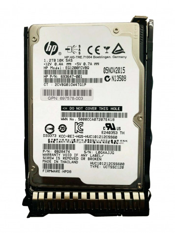 Жесткий диск HP EG1200FCVBQ 1,2Tb 10000 SAS 2,5" HDD