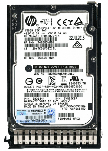 Жесткий диск HP 759547-001 450Gb  SAS 2,5" HDD