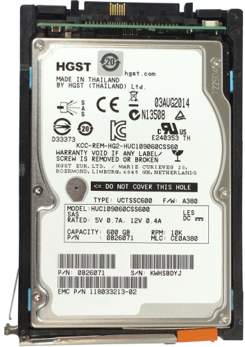 Жесткий диск EMC 118033213-02 600Gb 10000 SAS 2,5" HDD