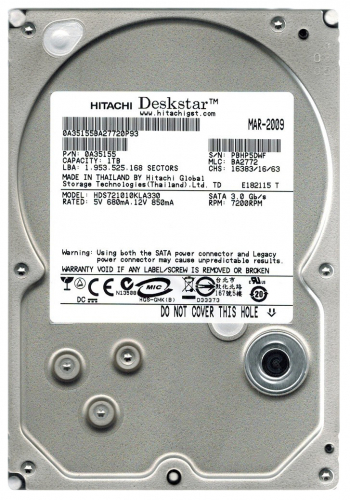 Жесткий диск Hitachi HDS721010KLA330 1Tb  SATAII 3,5" HDD