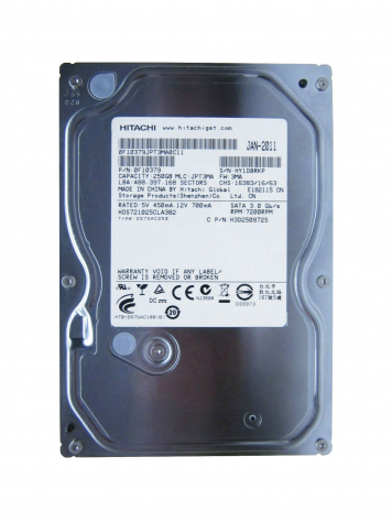 Жесткий диск Hitachi 0F10834 250Gb  SATAII 3,5" HDD