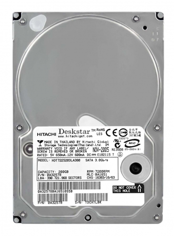 Жесткий диск Hitachi 0A32578 200Gb  SATAII 3,5" HDD