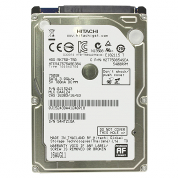 Жесткий диск Hitachi 0J15243 750Gb 5400 SATAII 2,5" HDD