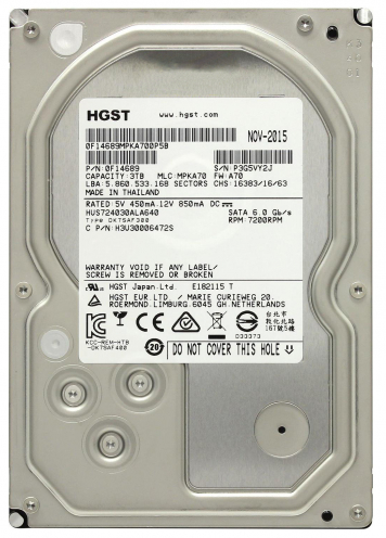 Жесткий диск Hitachi H3V30006472S 3Tb 7200 SATAIII 3.5" HDD