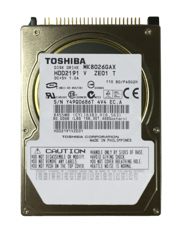 Жесткий диск Toshiba HDD2191 80Gb 5400 IDE 2,5" HDD