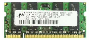 Оперативная память Micron MT16HTF25664HY-667E1 DDRII 2048Mb