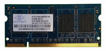 Оперативная память Nanya NT512T64UH8A0FN-5A DDRII 512Mb