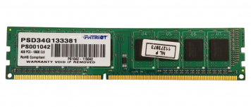 Оперативная память Patriot PS001042 DDRIII 4GB
