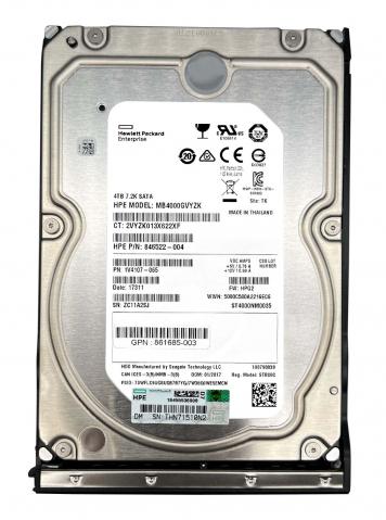 Жесткий диск HP 862133-001 4Tb 7200 SATAIII 3.5" HDD