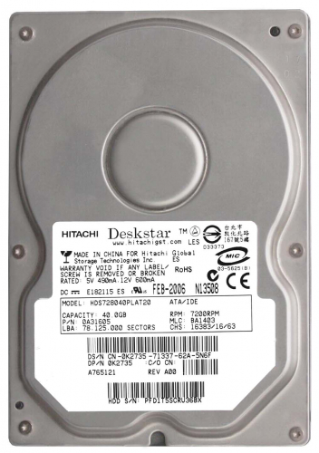 Жесткий диск Dell 19K1568 41,1Gb 7200 IDE 3.5" HDD