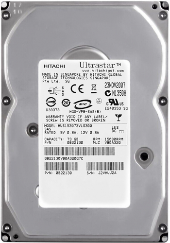 Жесткий диск Hitachi HUS153073VLS300 73Gb  SAS 3,5" HDD