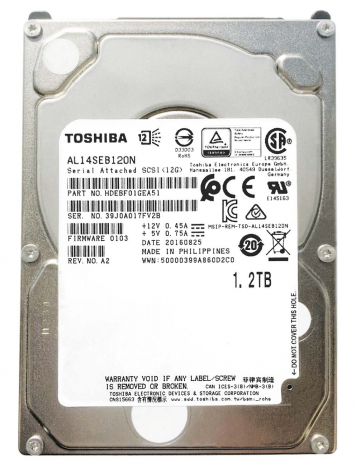 Жесткий диск Toshiba HDEBF01GEA51 1,2Tb 10500 SAS 2,5" HDD