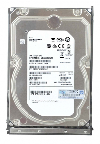 Жесткий диск HP 797279-B21 2Tb 7200 SAS 3,5" HDD