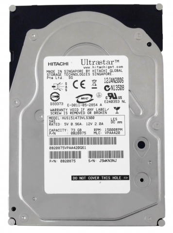 Жесткий диск Hitachi HUS151473VLS300 73Gb  SAS 3,5" HDD