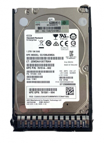 Жесткий диск HP 852463-B21 1,2Tb 10000 SAS 2,5" HDD