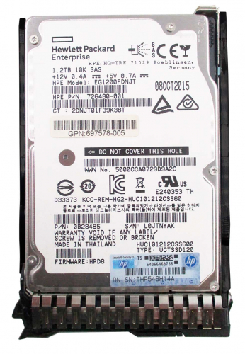 Жесткий диск HP EG1200FDNJT 1,2Tb  SAS 2,5" HDD