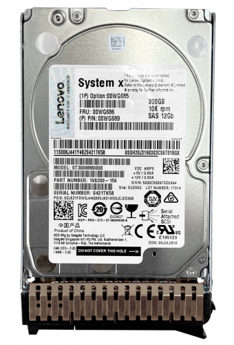 Жесткий диск Lenovo 00WG686 300Gb 10000 SAS 2,5" HDD