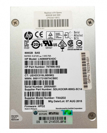 Жесткий диск HP 792227-B21 800Gb SAS 2,5" SSD