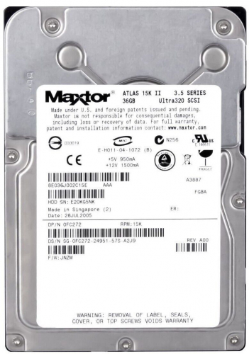 Жесткий диск Maxtor 8E036J0 36Gb  U320SCSI 3.5" HDD
