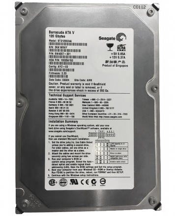 Жесткий диск Seagate 9W4007 120Gb 7200 IDE 3.5" HDD