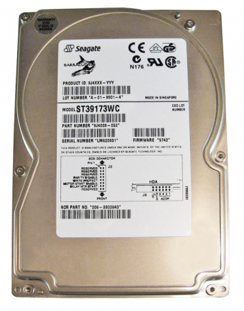 Жесткий диск Seagate ST39173WC 9,1Gb 7200 U40SCSI 3.5" HDD