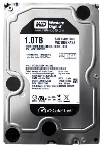 Жесткий диск Western Digital WD1002FAEX-00Z3A0 1Tb  SATAIII 3,5" HDD