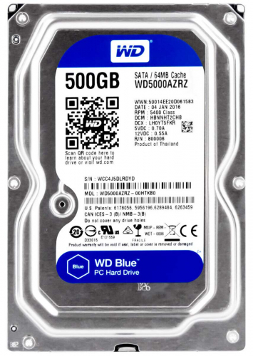 Жесткий диск Western Digital WD5000AZRZ 500Gb IntelliPower SATAIII 3.5" HDD