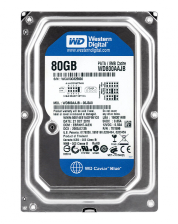 Жесткий диск Western Digital WD800AAJB 80Gb 7200 IDE 3.5" HDD
