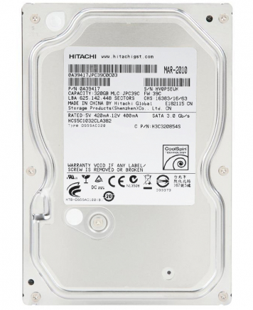 Жесткий Диск Hitachi H3C320854S 320Gb 5400 SATA 3,5" HDD