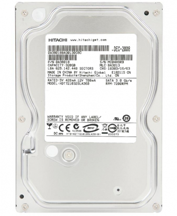 Жесткий диск Hitachi 0A38018 320Gb  SATAII 3,5" HDD
